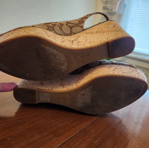 Coach Brown Wedge Sandals - Picture 7 of 7